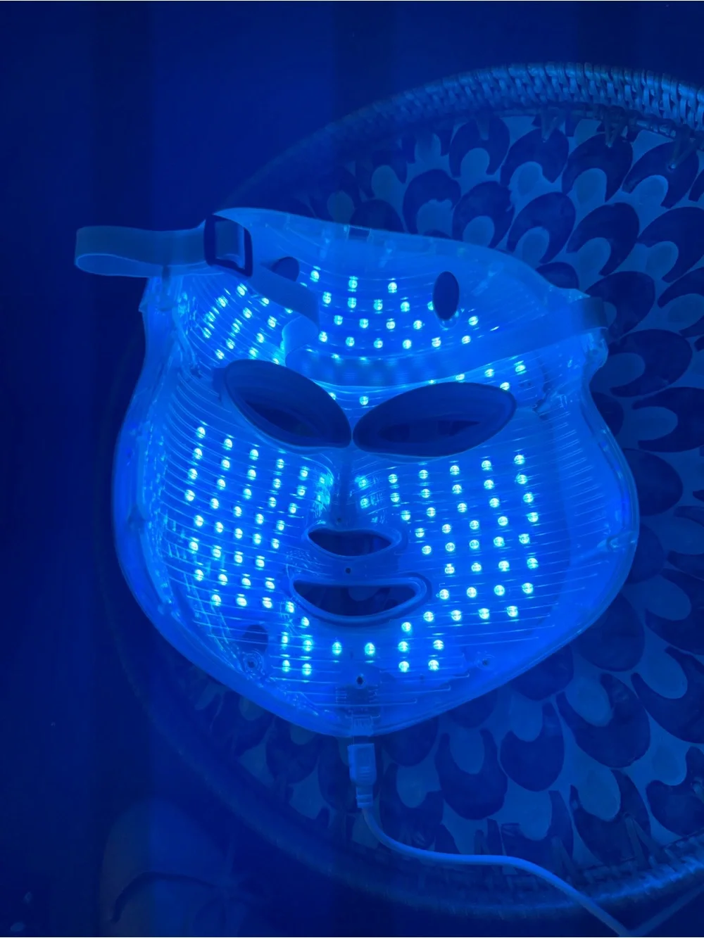 LED Facial Mask Therapy Device - White